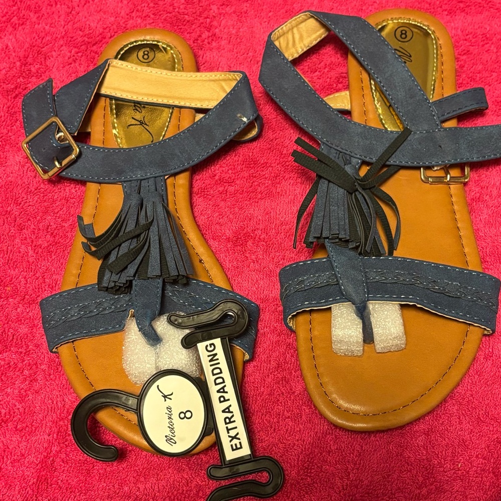 💙Navy Tassel Sandals 🩴